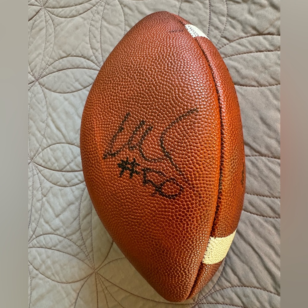 Mike Vrabel Autographed Football Youth Size Football